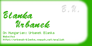blanka urbanek business card
